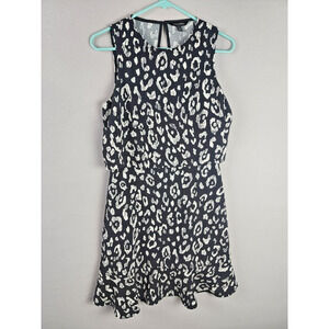 Banana Republic Animal Print Dress Sleeveless Flared Size 6